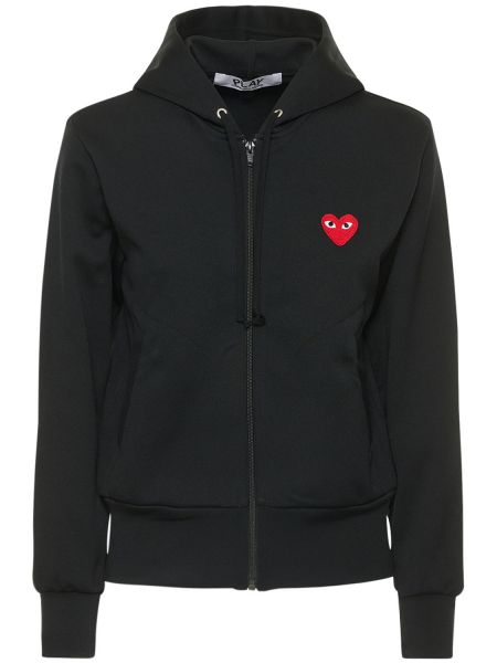 Sudadera con capucha Comme Des Garçons Play negro