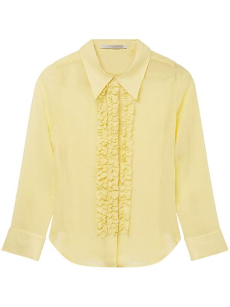 Μεταξωτό πουκάμισο Stella Mccartney κίτρινο