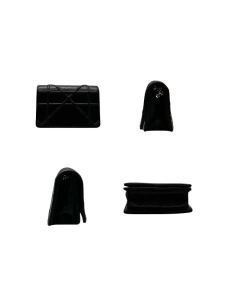 Bolso cruzado de cuero Dior Vintage negro