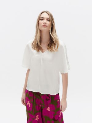 Женская блузка из шелка с V-образным вырезом Caroll