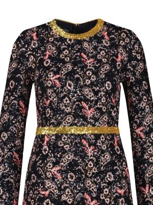 Kleid mit stickerei mit paisleymuster Giambattista Valli schwarz