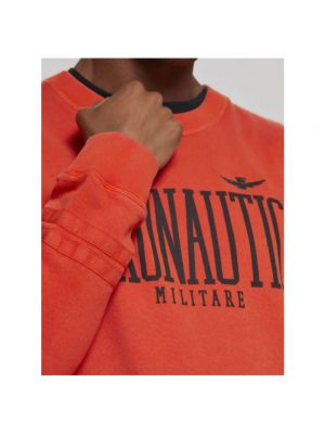 Sudadera de algodón Aeronautica Militare naranja