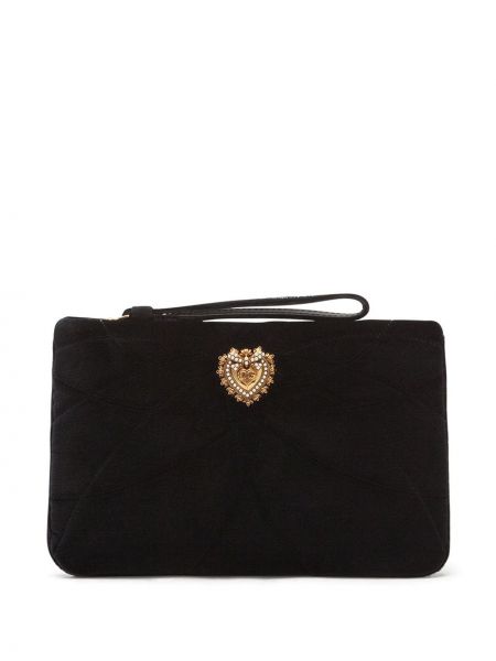 Bolso clutch con apliques Dolce & Gabbana negro