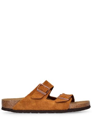 Semsket skinn sandaler med reim Birkenstock