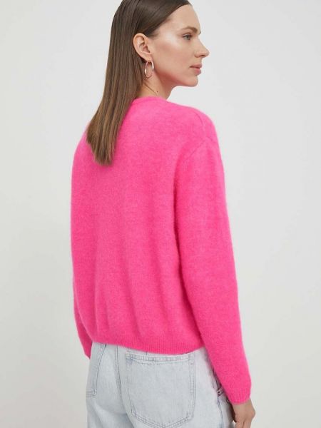 Vlněný svetr American Vintage růžový