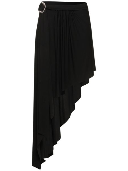 Asymetrická džerzej midi sukňa Alexandre Vauthier čierna