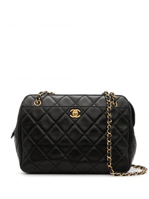 Bolsa de hombro acolchada Chanel Pre-owned negro