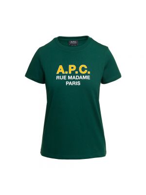 Koszulka z nadrukiem A.p.c. zielona