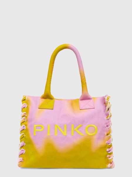 Shopperka plażowa Pinko żółta