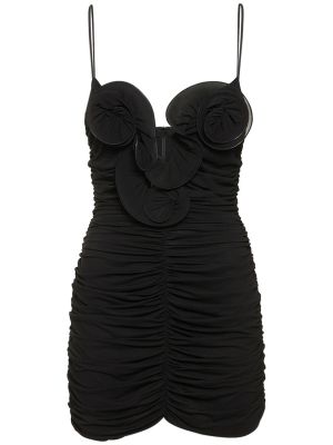 Sukienka mini z dżerseju drapowana Magda Butrym czarna