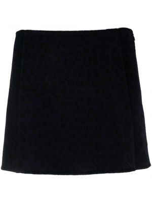 Plstěné vlněné mini sukně na zip P.a.r.o.s.h. modré