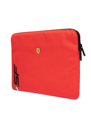 Кожаная сумка для ноутбука из искусственной кожи Ferrari красная