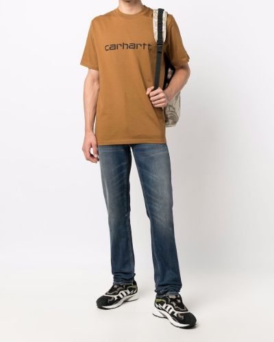 Camiseta de cuello redondo Carhartt Wip marrón