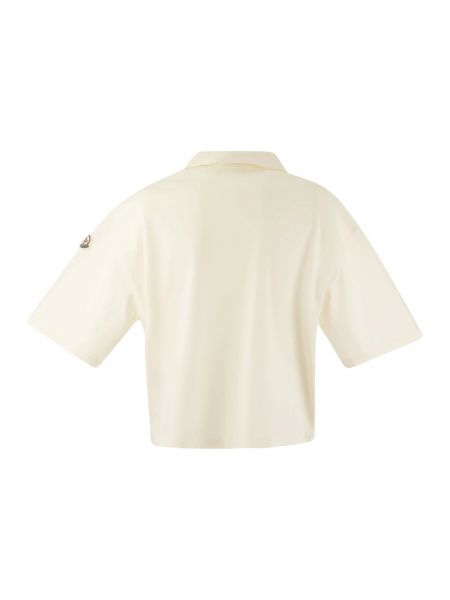 Oversize jersey poloshirt Moncler beige
