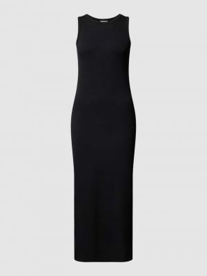 Dzianinowa sukienka długa z lyocellu Object czarna