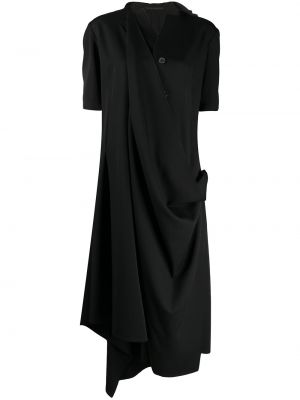Sukienka asymetryczna Yohji Yamamoto - Сzarny