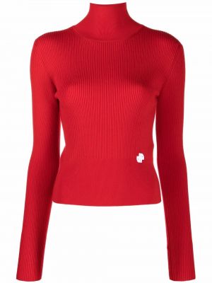 Jersey de cuello vuelto de tela jersey Patou rojo