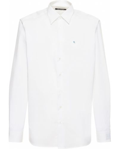 Koszula bawełniana oversize Raf Simons biała