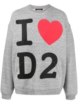 Sweatshirt mit print Dsquared2 grau