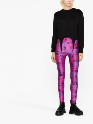 Leggings mit print Versace Jeans Couture pink