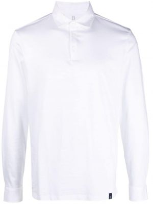 Памучна поло тениска Boggi Milano бяло