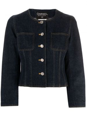 Denim jakna Chanel Pre-owned modra