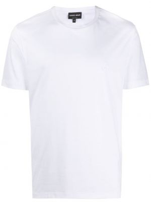 Camiseta con bordado Giorgio Armani blanco