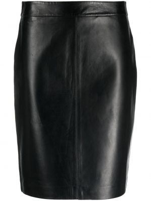 Kožená sukňa Michael Michael Kors čierna