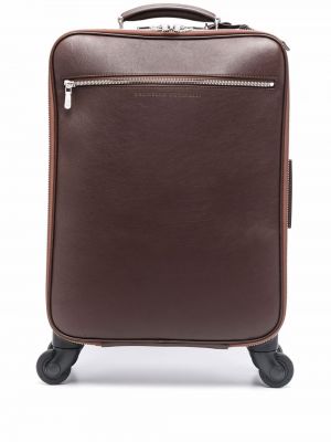 Кожаный чемодан Brunello Cucinelli, коричневый