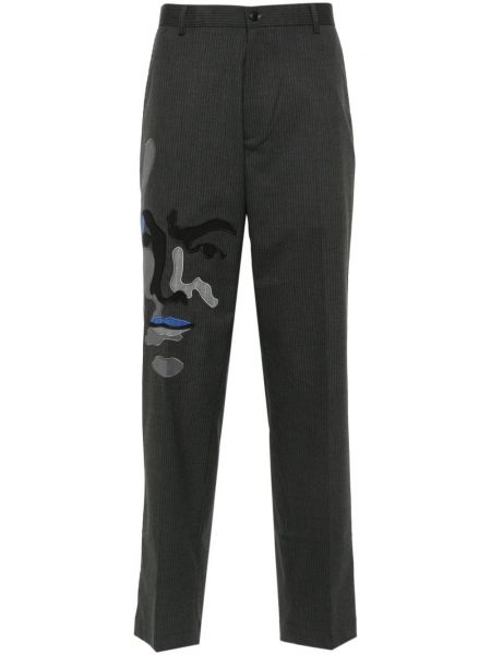 Pantalon avec applique Kidsuper gris