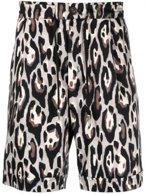 Bermuda kratke hlače s potiskom z leopardjim vzorcem Roberto Cavalli
