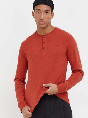 Меланж тениска с дълъг ръкав с принт с дълъг ръкав Superdry оранжево