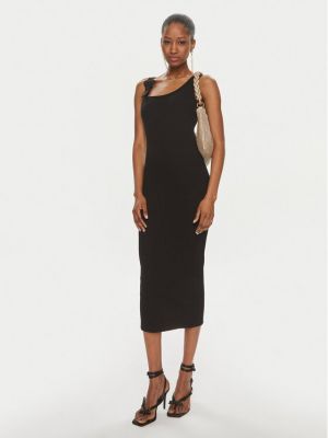Traper haljina slim fit Versace Jeans Couture crna