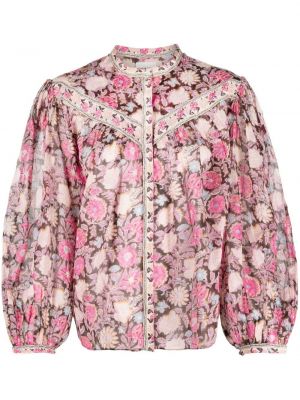 Blus med mönster i blommigt Marant Etoile rosa