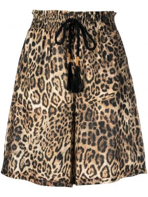 Leopard trykt sengetøy shorts Pinko