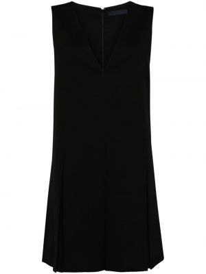 Kleid mit v-ausschnitt mit plisseefalten Juun.j schwarz