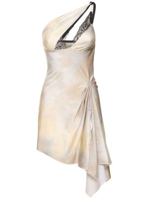 Asymetrické mini šaty jersey Coperni bílé