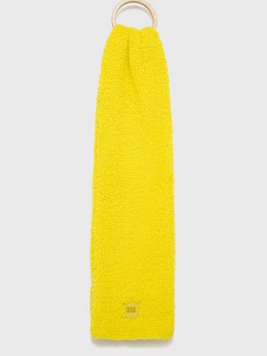 UGG szalik damski kolor żółty gładki
