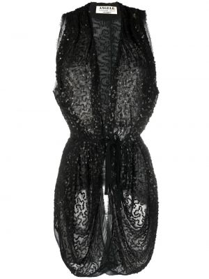 Flitrovaná bunda bez rukávov A.n.g.e.l.o. Vintage Cult čierna
