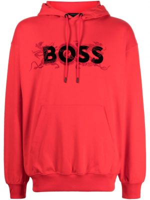 Bluza z kapturem Boss czerwona