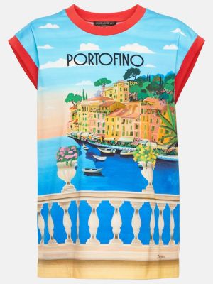 Jersey trykt bomull t-skjorte Dolce&gabbana