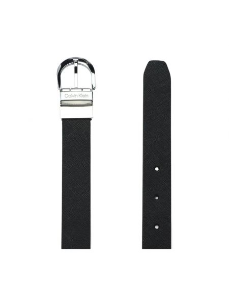 Cinturón de cuero reversible Calvin Klein negro