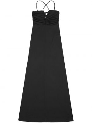 Μάξι φόρεμα Ganni μαύρο
