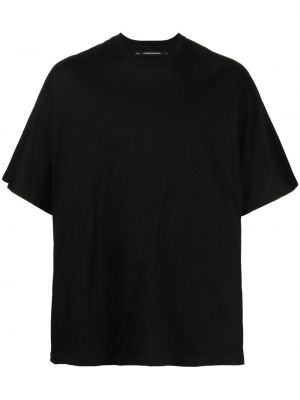 Oversize памучна тениска с принт Julius черно