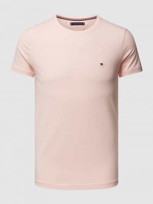Koszulka slim fit Tommy Hilfiger różowa