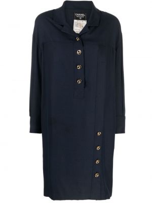 Robe chemise Chanel Pre-owned bleu
