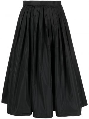 Fusta midi plisată Ralph Lauren Collection negru