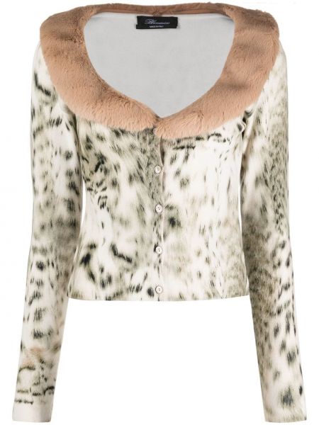 Cardigan cu imagine cu model leopard Blumarine