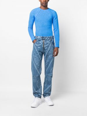 Straight jeans mit print Gmbh blau