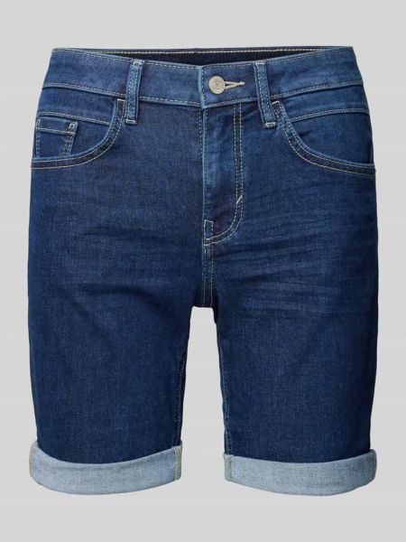 Szorty jeansowe slim fit z kieszeniami Tom Tailor niebieskie